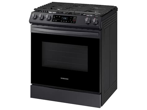 6.0 cu ft. Smart Slide-in Gas Range in Black Stainless Steel Ranges ...