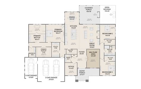 THE RIVERSTONE HOUSE 90, 3 CAR, LEFT – Big Hills Floor Plans