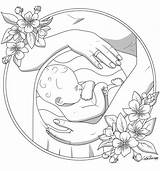 Pregnant Coloring Pages sketch template