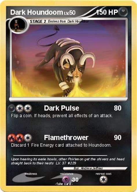 Pokémon Dark Houndoom 7 7 - Dark Pulse - My Pokemon Card