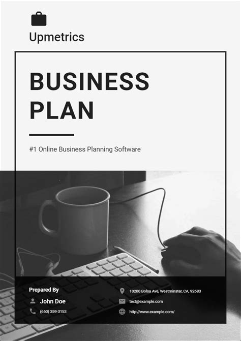 Business Plan Cover Page Design Business Plan Software, Online Business ...