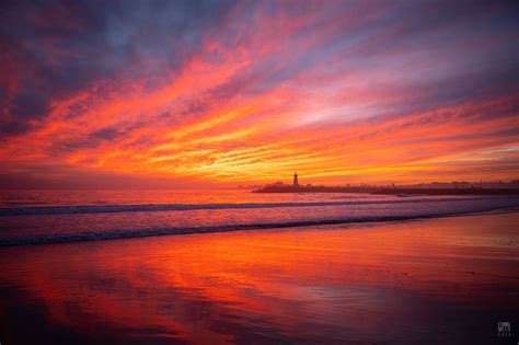 Photography - 20220113 Sunset at Twin Lakes Beach Santa Cruz Breakwater ...