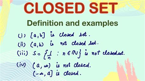 Closed set | Definition | examples | Real analysis | metric space ...