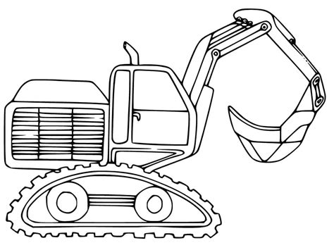 Medium Excavator coloring page - Download, Print or Color Online for Free