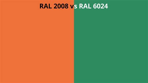 RAL 2008 vs 6024 | RAL colour chart UK