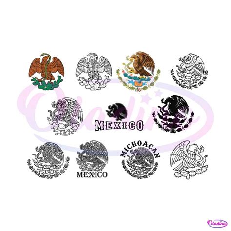 Mexico Eagle Coat Of Arms Logo SVG Bundle