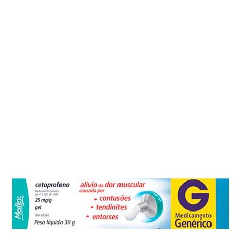 Cetoprofeno 25mg/g Gel Genérico Medley 30g - Drogarias Pacheco