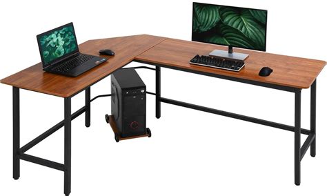 Computer Desk Gaming Desk Office L Shaped Desk PC Wood Home Large Work ...