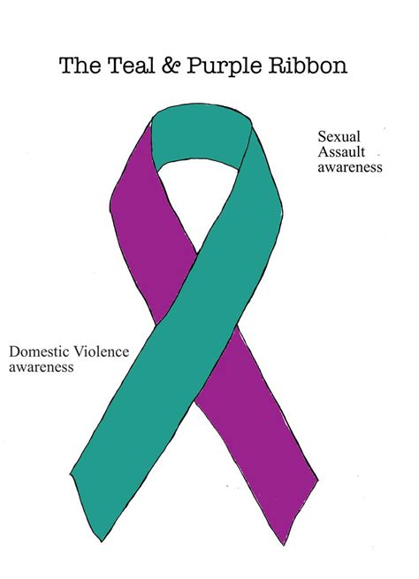 purple and teal ribbon meaning