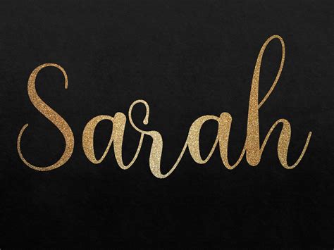 Sarah Name SVG PNG Custom Name Clipart Svg Png Image Gold Name - Etsy