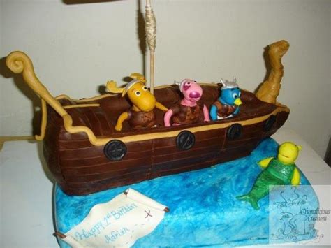 Backyardigans Viking voyage ship cake close up view | Themed cakes, Cake, Birthday