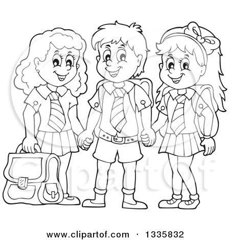 Royalty-Free (RF) School Uniform Clipart, Illustrations, Vector Graphics #1