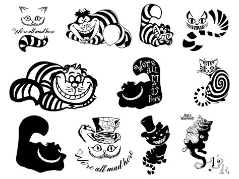 Alice Svg Alice in Wonder SvgCat Chesh clipart Cat bundle | Etsy in 2021 | Cheshire cat tattoo ...