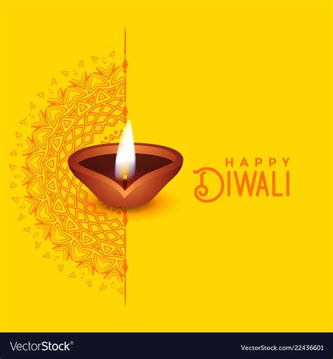 Beautiful diwali greeting card design Royalty Free Vector