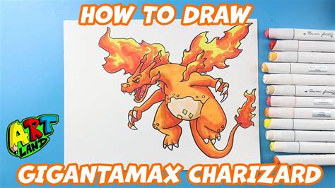 How to Draw Gigantamax Charizard!!! - YouTube