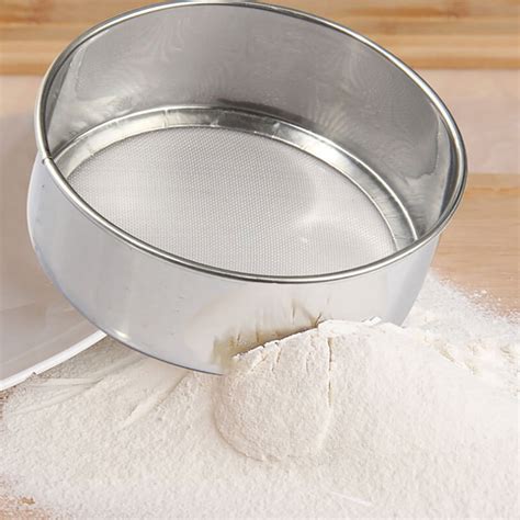 Wyzesi Baking Moldy Silicone Shapes Sphere Stainless Steel Sieve Cup Screen Mesh Powder Flour ...