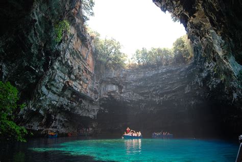 Greece - Kefalonia Melissani Cave | Underwater caves, Places to travel ...