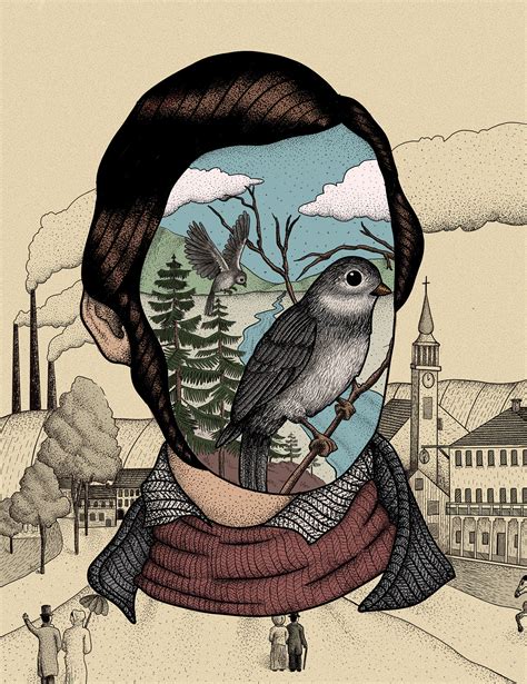 Ralph Waldo Emerson Portrait / The Atlantic Editorial on Behance