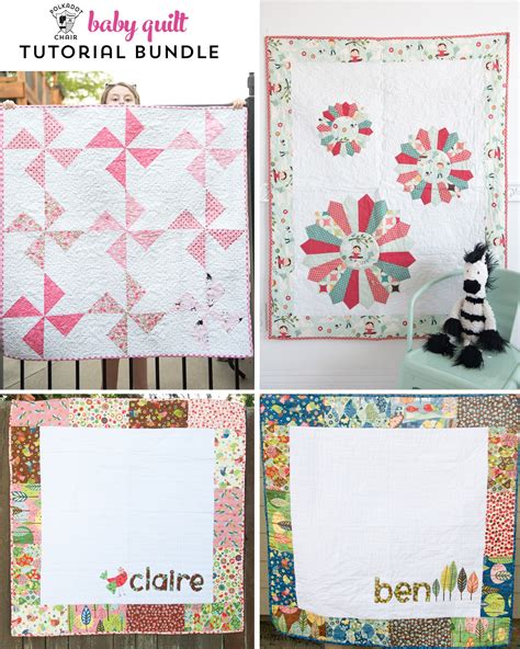 Free Baby Quilt Patterns featuring simple Turnstile Quilt Blocks! - The Polka Dot Chair