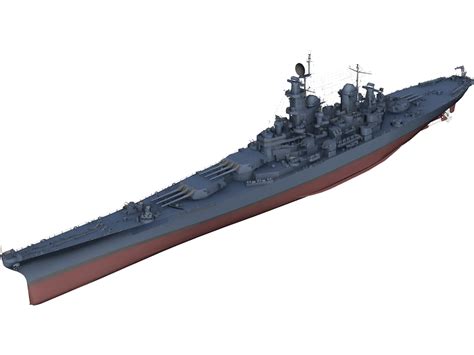 Iowa-class Battleship 3D Model - 3DCADBrowser