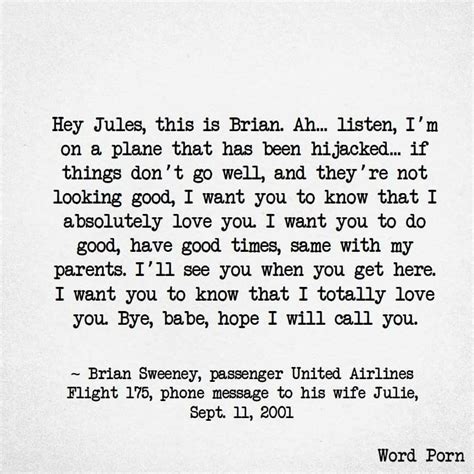 9/11 Voicemail from Brian Sweeney to Wife, Julie in 2001; Never Forget ...