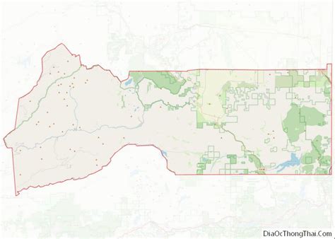 Map of Sierra County, California - Thong Thai Real