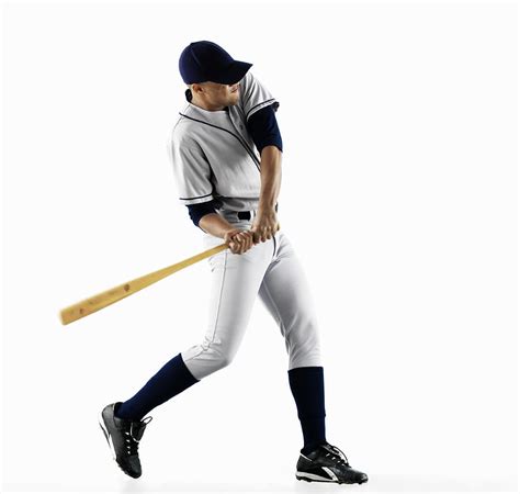 Baseball Player Swinging Bat by Patrik Giardino