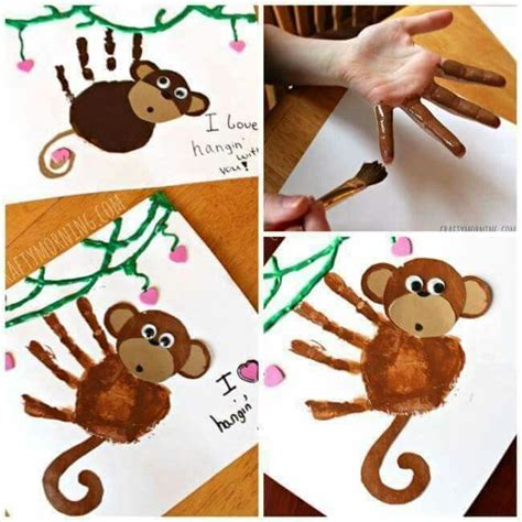 Monkey Handprint Craft For Toddlers - Ted Luton's Printable Activities for Kids