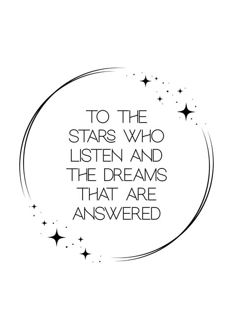 ACOTAR Inspired to the Stars Who Listen Quote - Etsy