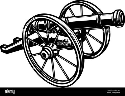 Vintage cannon vector illustration. Design element for poster, card, banner, t shirt, logo ...