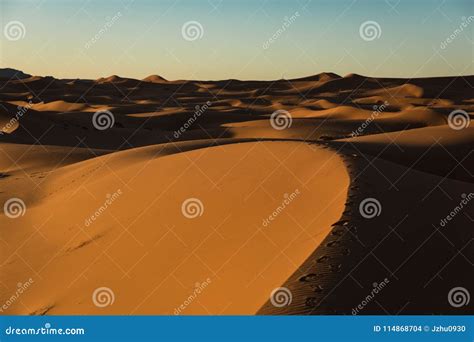 Sahara Desert Sunset stock photo. Image of culture, sand - 114868704