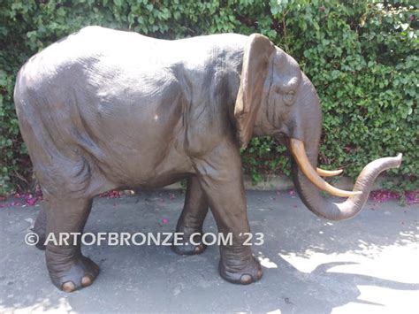 Gentle Giant - Bronze Walking Elephant Sculpture - Art of Bronze