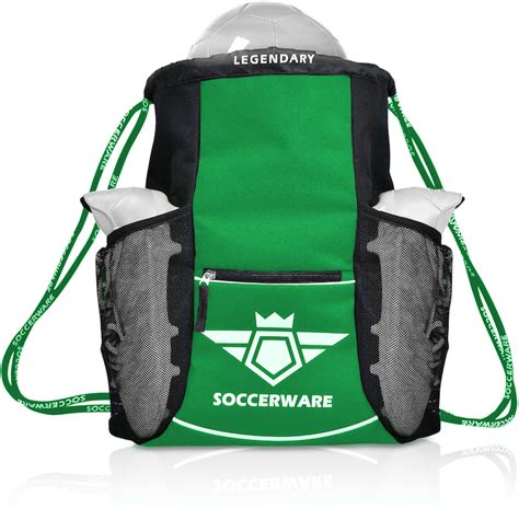 Soccer Bag Backpack - Fits Soccer Gear Ball, Shin Guards, Shoes Cleats ...