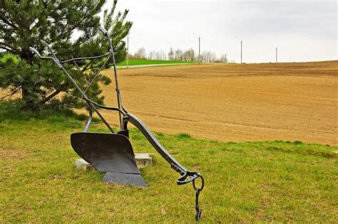 Premium Photo | Agricultural manual plow on the grass