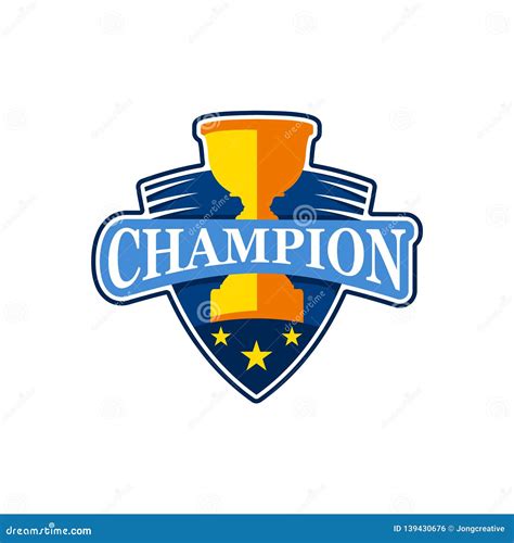 Cup Shield and Star Champion Logo Symbol Stock Vector - Illustration of badge, champion: 139430676