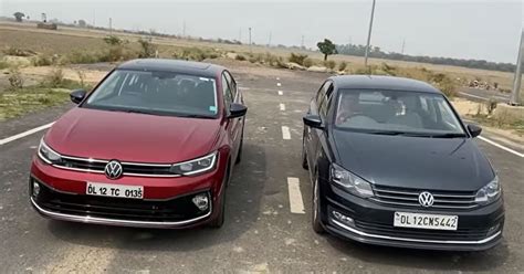 Volkswagen Virtus vs tuned Vento sedan in a drag video