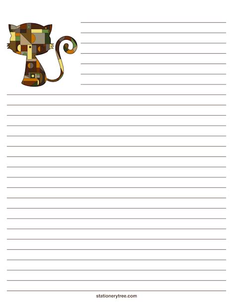 Printable Cat Stationery