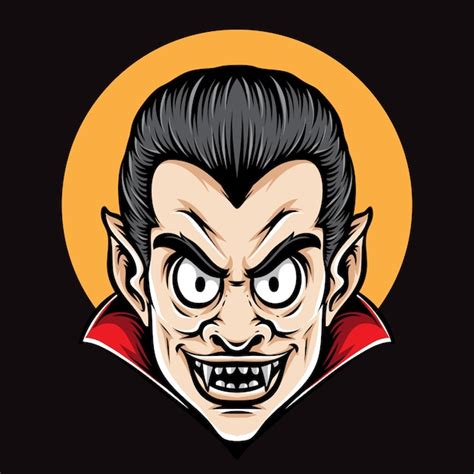 Premium Vector | Dracula head cartoon vector character