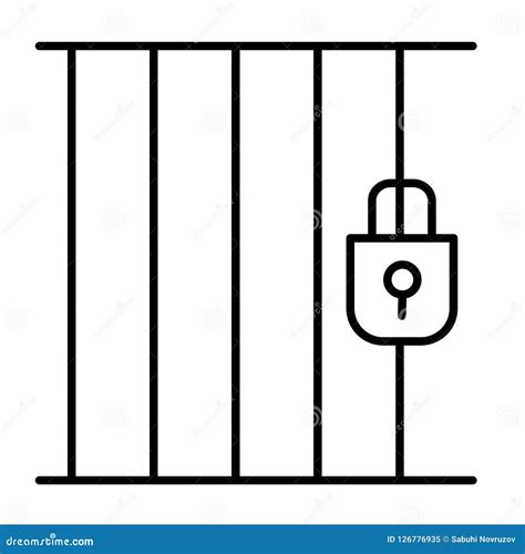 Jail Thin Line Icon. Prison Illustration Isolated on White. Cell Outline Style Design, Designed ...