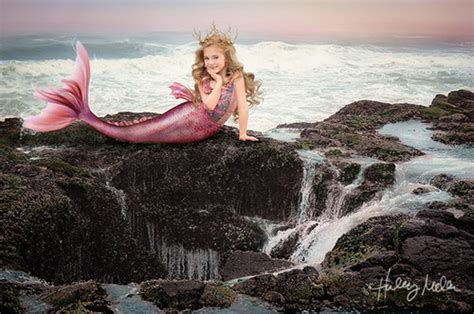 Digital Backdrop/Background Beautiful Mermaid on Ocean/Beach with Waves/Rocks - | hmcaptures