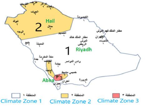 Climate aone map of the Kingdom of Saudi Arabia (KSA) [6]. | Download Scientific Diagram