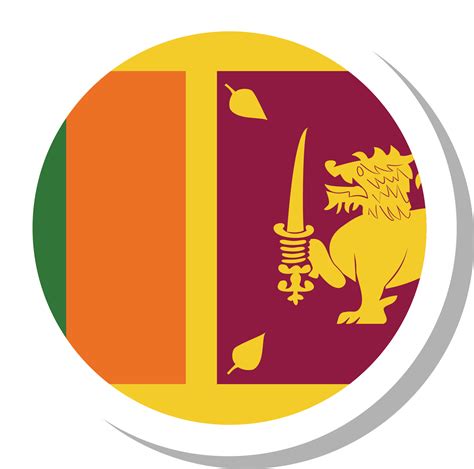 Sri Lanka flag circle shape, flag icon. 16707547 PNG