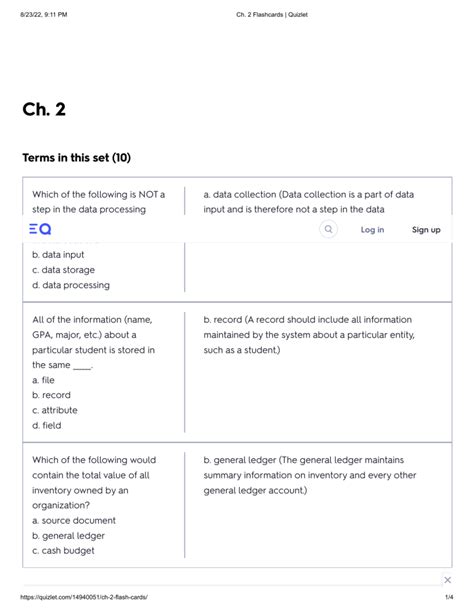 Ch. 2 Flashcards Quizlet