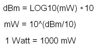 dBm to Watts calculator | Watt to dBm conversion formula