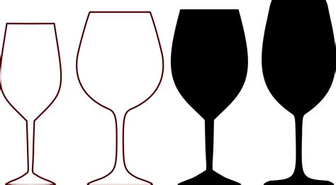 Free Black And White Wine Glass, Download Free Black And White Wine Glass png images, Free ...