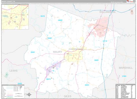 Maury County, TN Maps