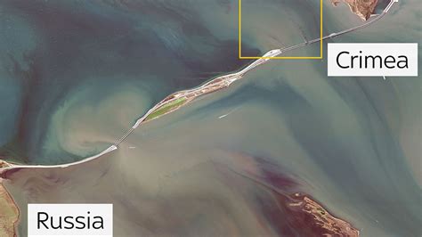 Ukraine war: What do satellite images of the Kerch Bridge explosion ...