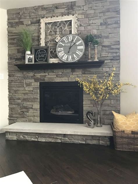 Stone Fireplace Mantel Decorating Ideas