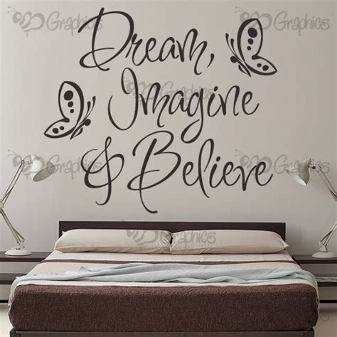 Dream, Imagine & Believe Wall Art Quote – BGraphics