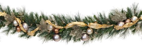 Decorative Garland - Scotch Mixed Pine Battery Operated LED Christmas Garland, Warm White Lights